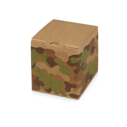 Подарочная коробка Camo, 8*8 см, бурая