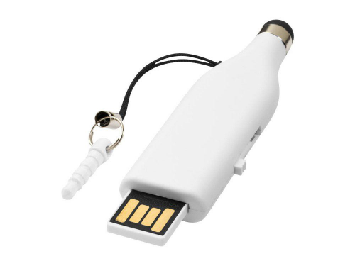 Изображение USB-флешка на 2 Гб со стилусом белая